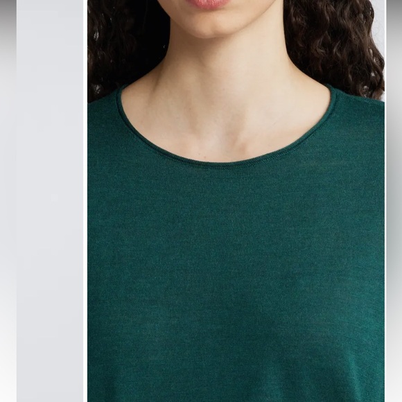 NWT Eileen Fisher Fine Merino Box-Top in Regenerative Wool - Picture 4 of 6